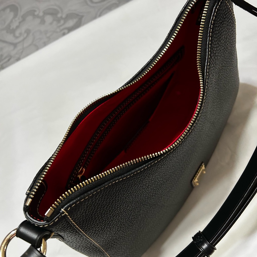 Dooney & Bourke Black Pebble Leather Shoulder Bag - Picture 9 of 10